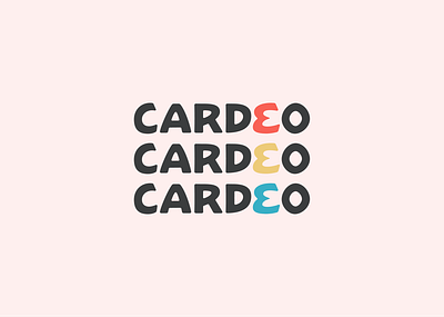 New cardeo brand blue brand branding graphic design identity logo red wordmark yellow.