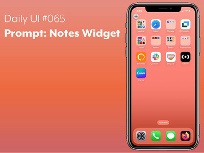Daily UI #065: Notes Widget daily ui design figma graphic design note note widget notes ui