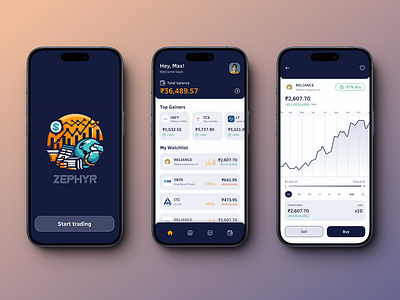 Stock Market Trading App Design 3d android animation app branding design graphic design illustration ios logo minimal motion graphics stock stock market stock trade trade trading app trending ui ux