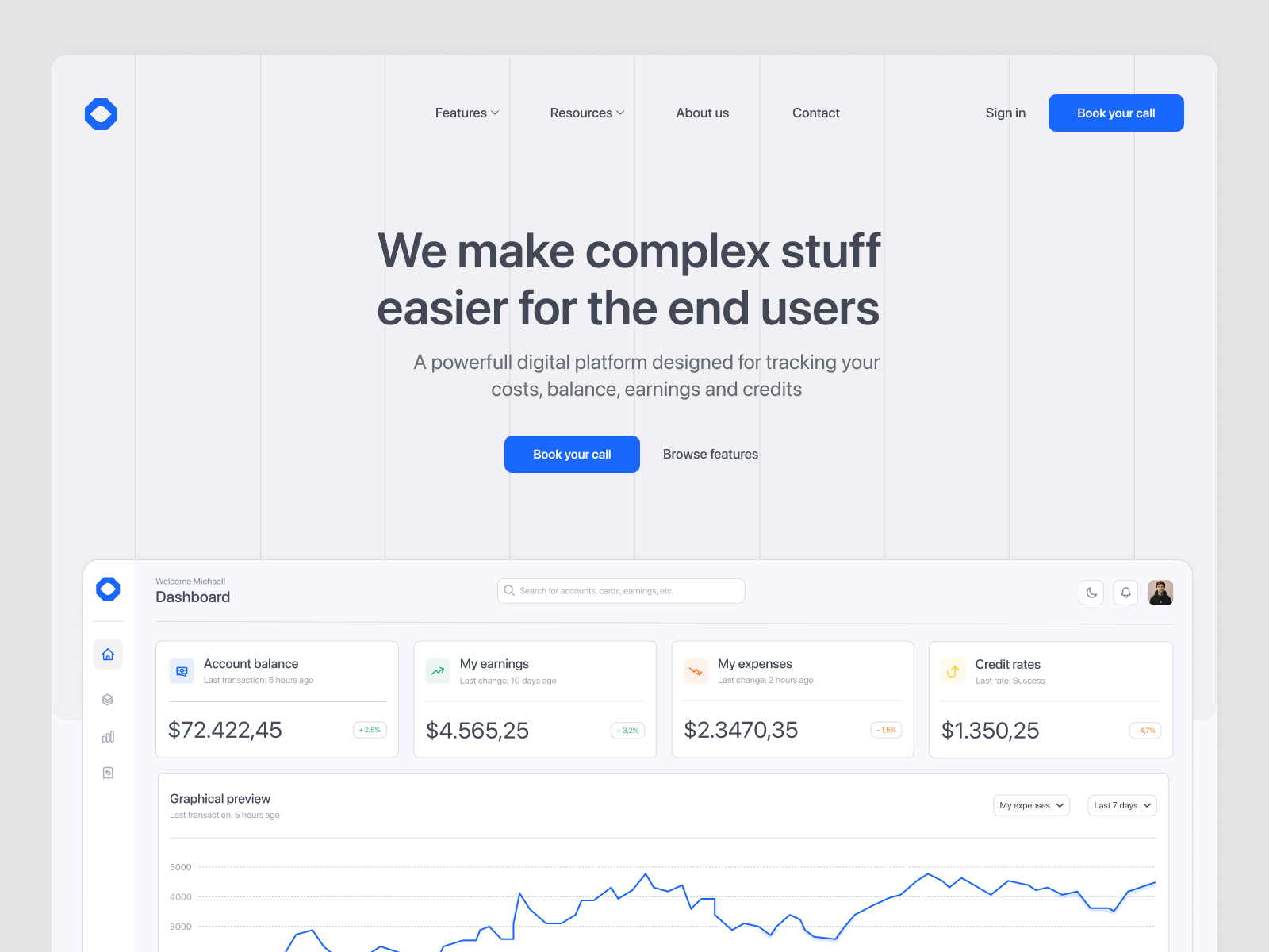 Cash saver landing page fintech home page landing landing page ui web design