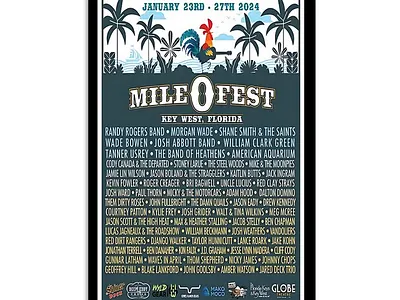 Mile O Fest Key West Jan 23 2024 Key West Florida Poster