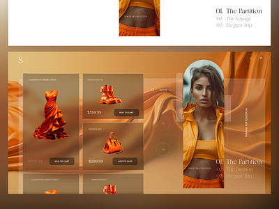 Fashion UI animation boutique design ecommerce fashion interaction luxury minimal model photo store ui web