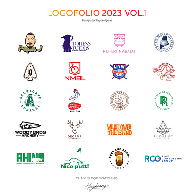 Logofolio 2023 Vol.1 branding graphic design logo minimalist modern retro vintage