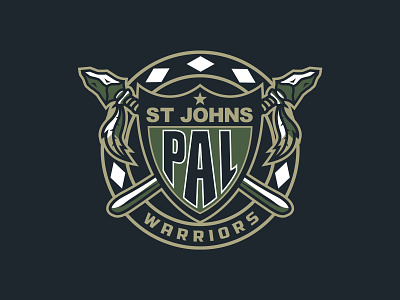 St. Johns PAL Warriors brand branding design identity illustration illustrator logo sports vector