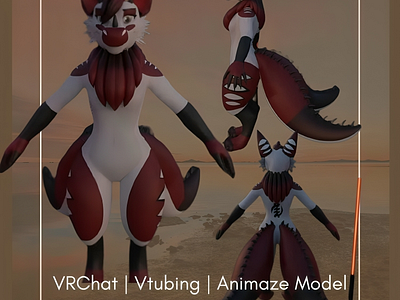 VRChat | Vtubing | Animaze Model 3d animation animaze avatar branding graphic design logo motion graphics rig ui vrchat vrchat avatar vtuber vtubing