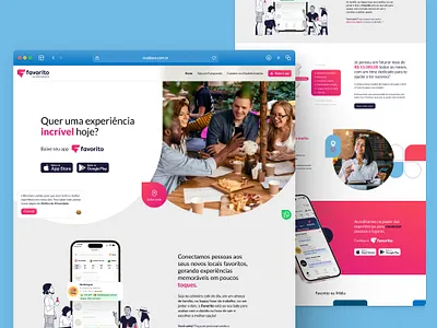 Favorito app bar find food food app friends happy hour restaurant startup ui ui design web design website