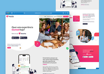 Favorito app bar find food food app friends happy hour restaurant startup ui ui design web design website
