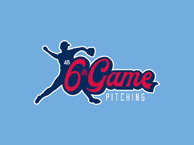 6th Game Pitching Logo brand branding design identity illustration illustrator logo sports vector