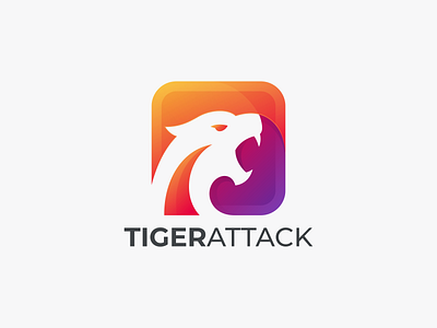 TIGER ATTACK branding design graphic design icon logo tiger attack