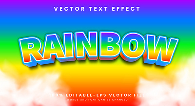 Rainbow 3d editable text style Template 3d text effect colorful text graphic design holiday joy kids font nature playful rainbow colors rainbow day rainbow in the dark shiny text sky theme skyway spectrum spring unicorn vector text mockup waterfall wonder