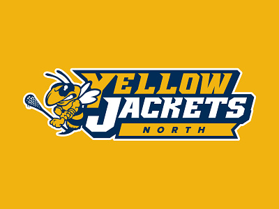 Yellow Jackets Lacrosse Logo brand branding design identity illustration illustrator logo sports vector