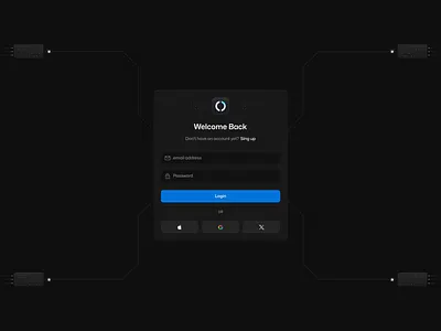 Login Page clean dark mode design hero section landing page login login page login screen minimal modern onboarding onboarding screen simple ui design uiux web website whitespace