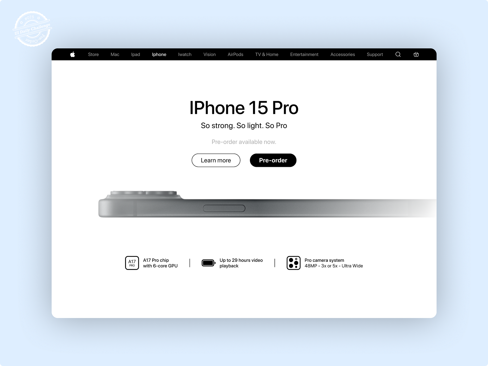 Pre Order - UX/UI Design by Robin Drapeau on Dribbble
