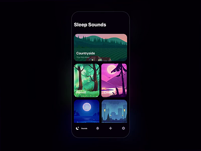 Sleep Sounds Design Animation! by Inspire Command 3d animation branding graphic design logo mobile app design motion graphics ui