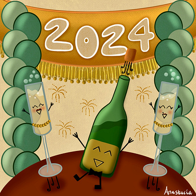 2024 2024 illustration new year procreate
