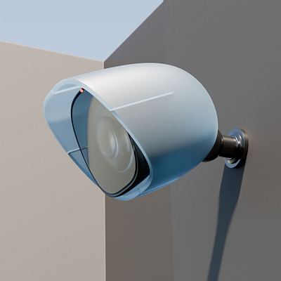 security camera 3d model and render in blender 3d 3d modeling blender branding camera cctv graphic design model render