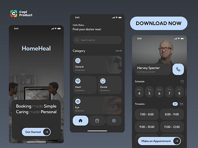 Doctor Booking App - Bento Style app bento bento style booking app design doctor booking app mobile mobile app mobile design ui ui design ui mobile ui ux