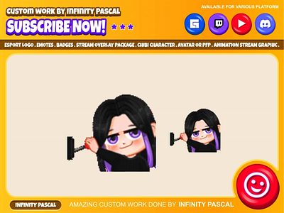 👧🏻😏Custom Cute Girl Smirking Animated 👧🏻😏 animation character illustration chibi girl custom design custom emotes twitch design discord emotes facebook emotes girl graphic design illustration loyalty badges original character twitch emotes twitchemotes youtube emotes