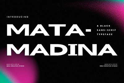 Matamadina – A black sans-serif Typeface matamadina font