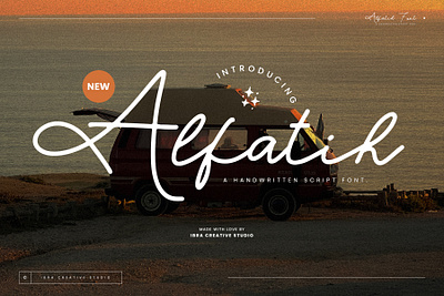 Alfatih – A Handwritten Script Font monoline brush