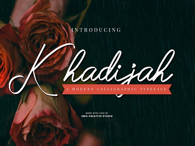 Khadijah – A Modern Calligraphic Typeface monoline brush