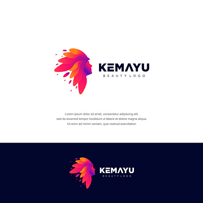 Beauty logo abstract beauty branding business colorful design graphic design logo modern simple symbol vector woman