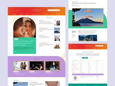 Colorful editorial site design for Latina blog blog bold bold color colorful ui web website wordpress