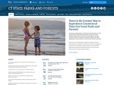 Connecticut Department of Parks and Forests interactiondesign