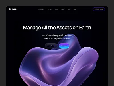 Assets Management Platform UI Redesign 2d 3d blockchain branding clean crypto crypto design cryptocurrency dark design illustration interface landing landingpage logo purple ui