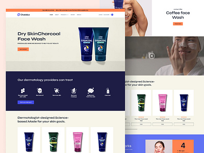 Chatelux - Skin Care Ecommerce Website 3d app branding cloth clothing design graphic design illustration logo shopify ui uiux ux uxdesign website