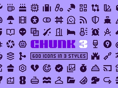 Chunk Icons v3 chunky figma free icon set icon system iconography icons small ui