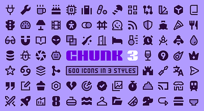 Chunk Icons v3 chunky figma free icon set icon system iconography icons small ui