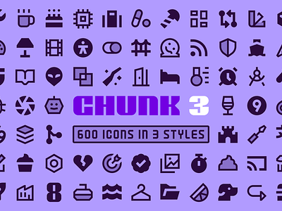 Chunk Icons v3 chunky figma free icon set icon system iconography icons small ui