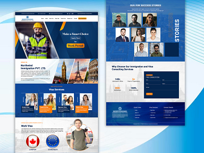 Immigration webpaage design concept graphic design pro ui web design webpage website