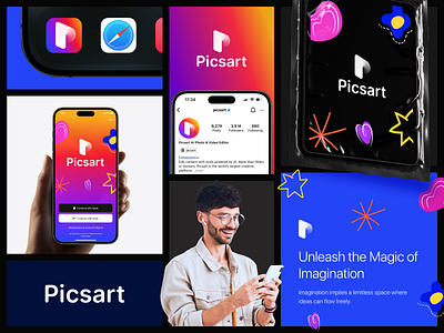 Picsart logo concept app branding app logo app store art logo brand identity branding editing logo gradient logo identity image edit logo ios logo letter mark logo mark p logo p mark pic logo picsart vibrant logo video logo