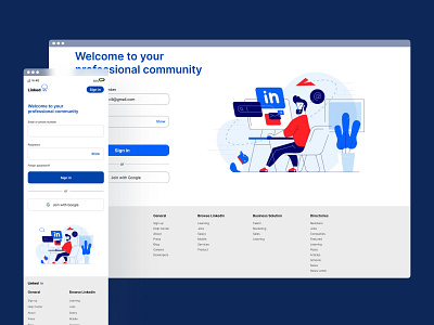 Linkedin redesign animation branding color design graphic design illustration logo mobile redesign registration typography ui ux vector web