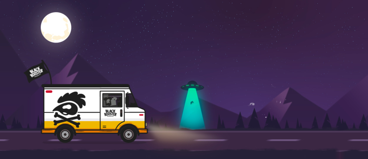 Black Rooster UFO sighting 2017 animation design drawn graphic design illustration motion graphics vector