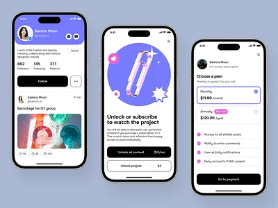 Subscription-based Mobile App Design app app design design mobile mobile app mobile app design mobile app ui ui