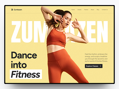 Zumbazen - Fitness Studio Website branding design fitness graphic design gym health illustration landing page logo studio ui web design website workout zumba