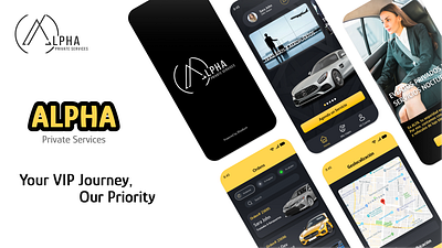 ALPHA ( Private Car Services) 3d animation branding graphic design logo motion graphics ui