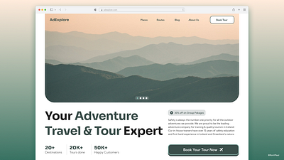 Tour & Travel Landing Page branding design graphic design landingpage logo typography ui vector