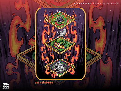 Madness - A Kaleidoscope of Emotions 🐾🔥🎨🌀 3d animation branding cartoon character design drama esport frame graphic design illustration kaleidoscope logo madness mascot motion graphics smile ui vector