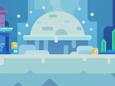 Glacial Valley 2d 3d 3d art art art direction artwork b3d blender blender3d design glacial ice illustration illustration art snow valley