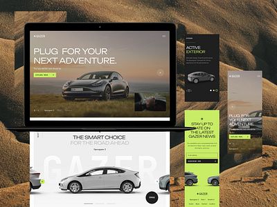 Electric Car Website Homepage automobile car car shop cars drive ecofriendly electric electric car electric vehicles homepage landing page rovers tesla transport transportation ui uiux vehicle web design website