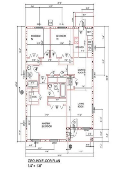 Construction Drawings For Ground Floor Plan By Hitech Cadd Services On Dribbble