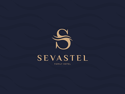 Sevastel branding graphic design hotel identity logo rest sea style waves