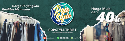 PopStyle Thrift Social Media Banner for Promotion Design Idea branding design graphic design icon illustration logo typography ui ux vector