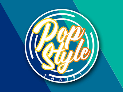 PopStyle Thrift Logo Design for Clothing Brand branding design graphic design icon illustration logo typography ui ux vector