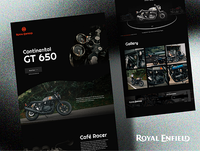 Royal Enfield GT Continental 650 - Bike Landing Page 3d animation bike branding concept design graphic design logo mobile redesign ui uiux ux webpage website