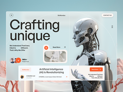 Ai Website Concept | Sicmundus ai artificial intelligence deep learning design hero section minimal nozaracy ui user interface ux web design website website design
